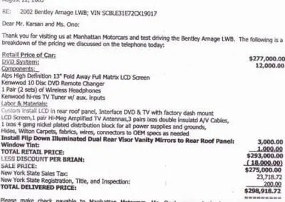 The Imagine Collection 2002 Bentley Arnage RL